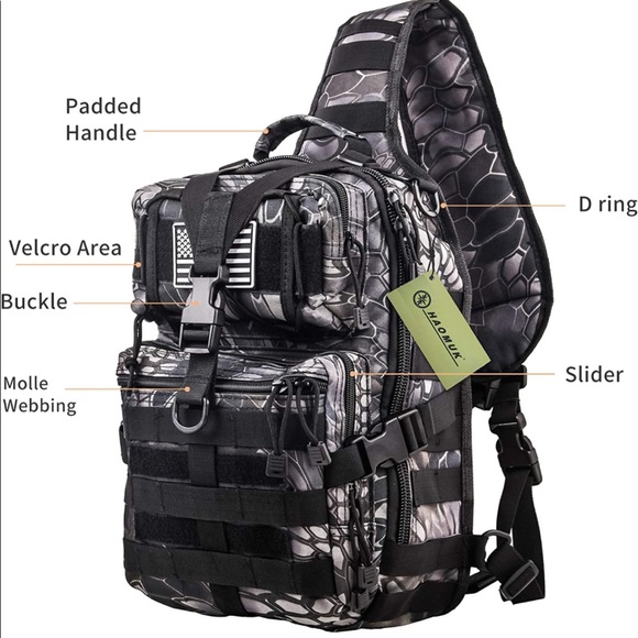 Tactical Sling Bag Pack Military Shoulder Sling - Picture 2 of 9